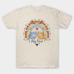 My Rainbow Cat is My Valentine T-Shirt